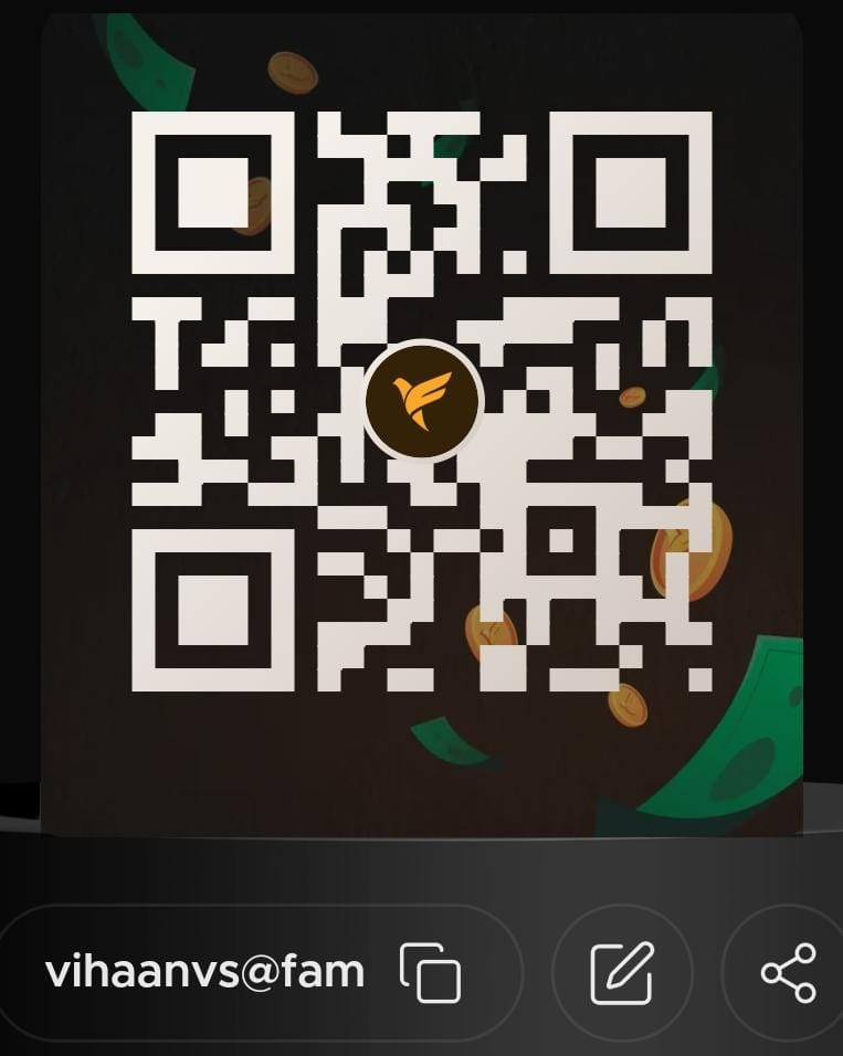 UPI payment QR code for vihaanvs@fam